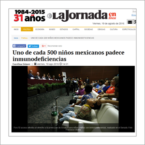 La Jornada en Línea: Uno de cada 500 niños mexicanos padece inmunodeficiencias
